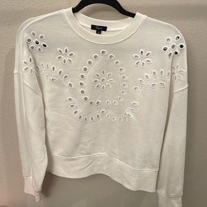 Rails white cut out sweater excellent condition.  Worn once.  size XS